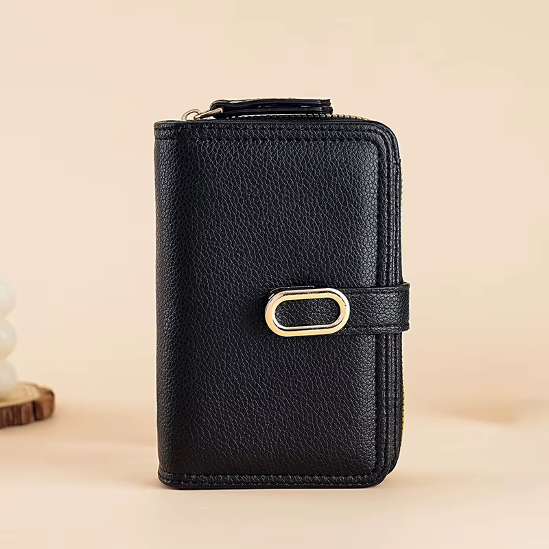 Portefeuille femme avec poche à monnaie zippée sacs à main en cuir PU pour femmes portefeuilles et s