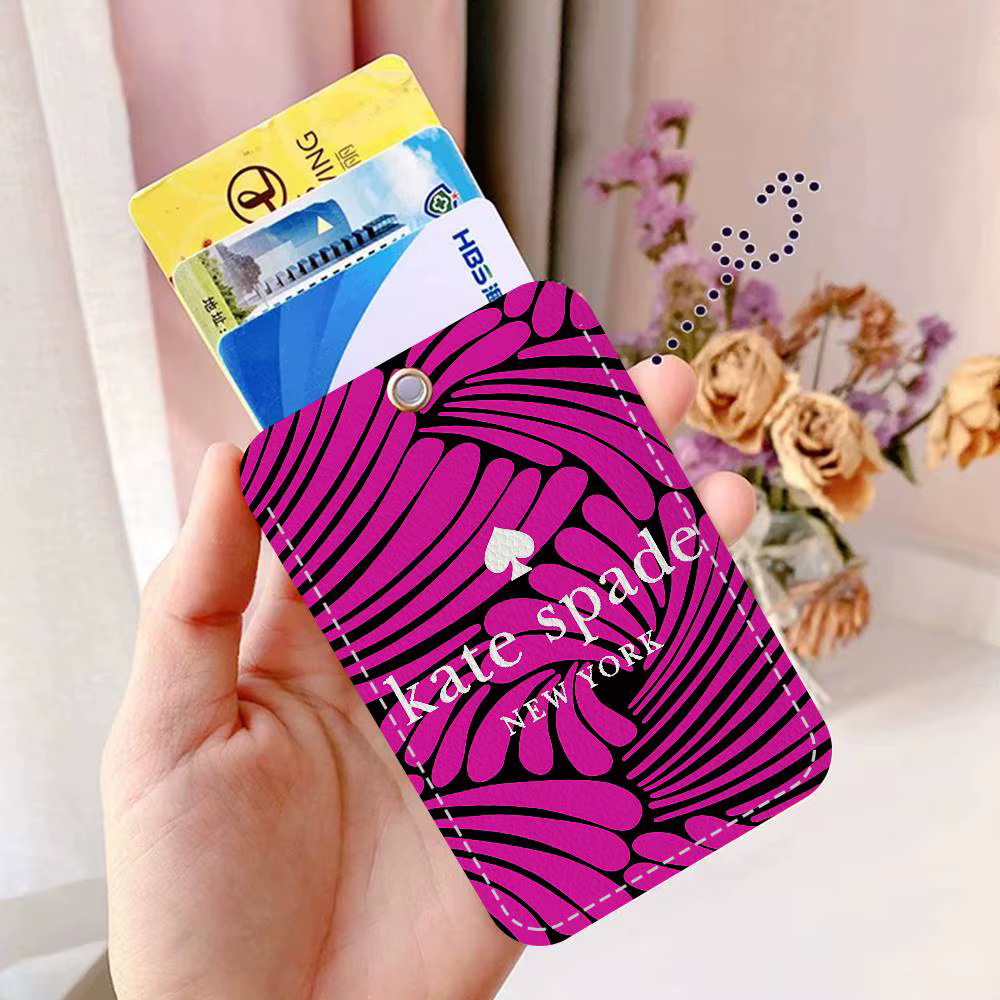 Porte-cartes d'accès en PU style fleur K-Kate-SpadeS avec porte-clés - Protection exécutive pour car