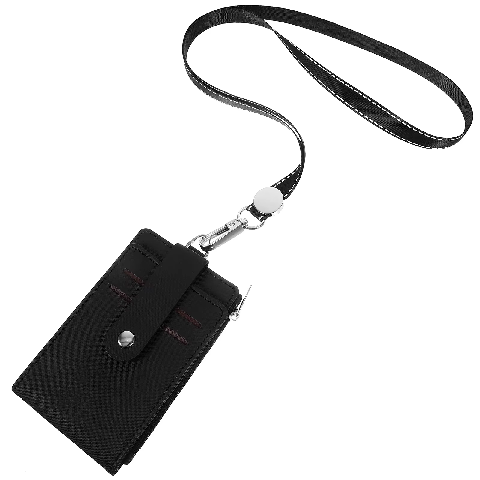 Porte-carte d'identité noir avec lanière, porte-Badge de Police, porte-cartes d'étudiant, porte-Badg