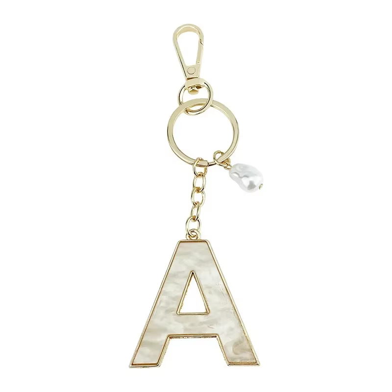 Porte-clés Décoratif A-Z avec Initiales, Pendentif Métallique pour Couples, Cadeau DIY pour Hommes e