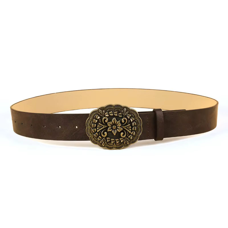 Ceinture Unisexe Noire Polyvalente de Style Coréen, Tendance, Chic, Gaufrée, Unique, Sexy, Haut de G