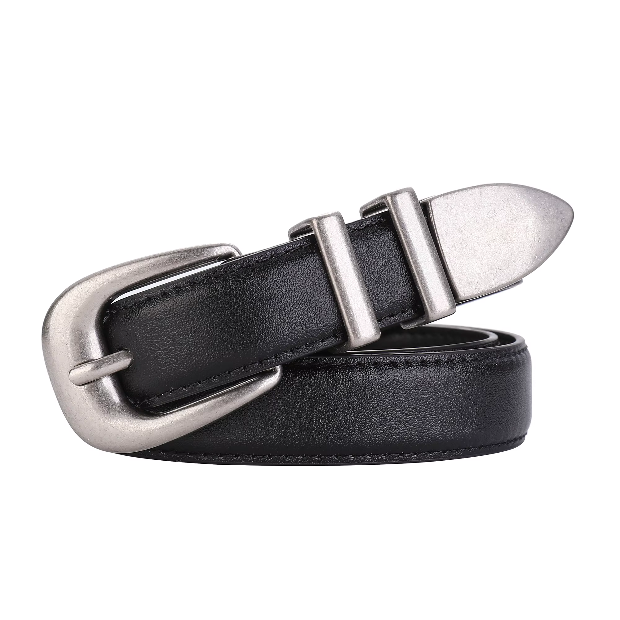 Ceinture en cuir véritable pour femmes et filles, corset punk, ceinture noire, haute qualité, design