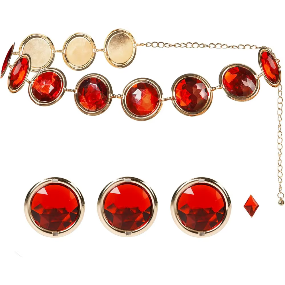 Jowestern-Ceinture de taille réglable en pierre de gemme rouge, accessoires de costume, biscuits d'H