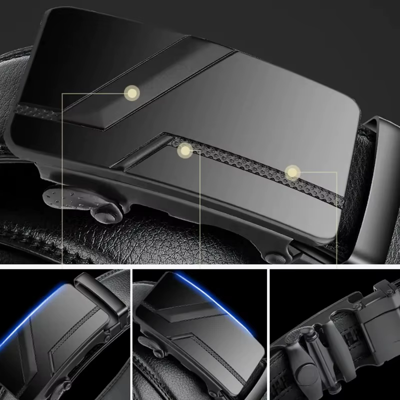 DINISITON – ceintures pour hommes d'affaires, ceintures de marque de luxe authentiques, boucles méta