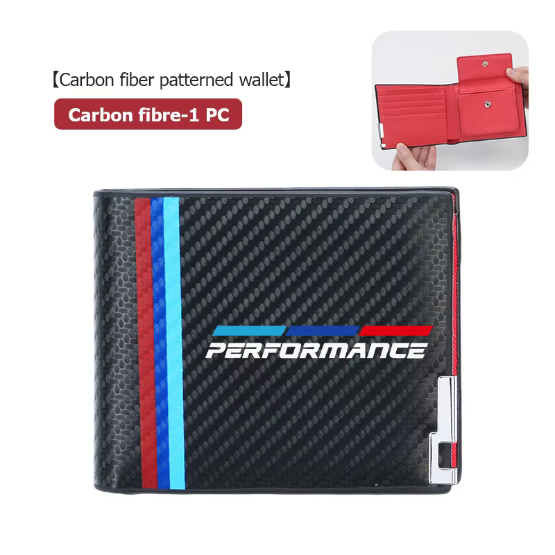 Portefeuille en cuir trois couleurs, porte-monnaie, carte, billet, sac d'argent pour BMW série 1 2 3