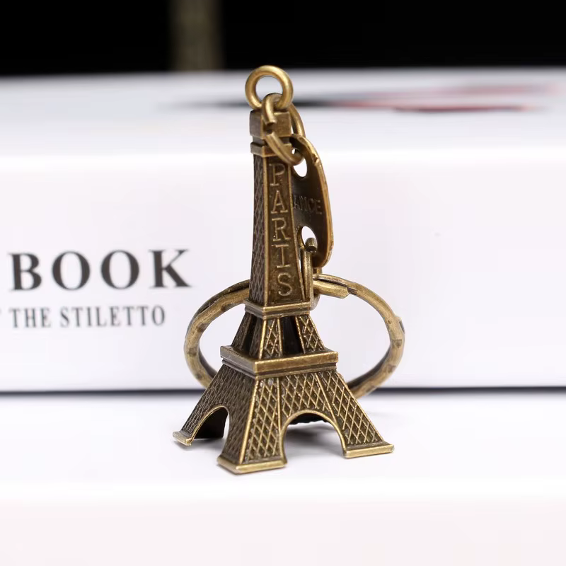 Porte-clés en métal Tour Eiffel, porte-clés décoratif, accessoire souvenir touristique