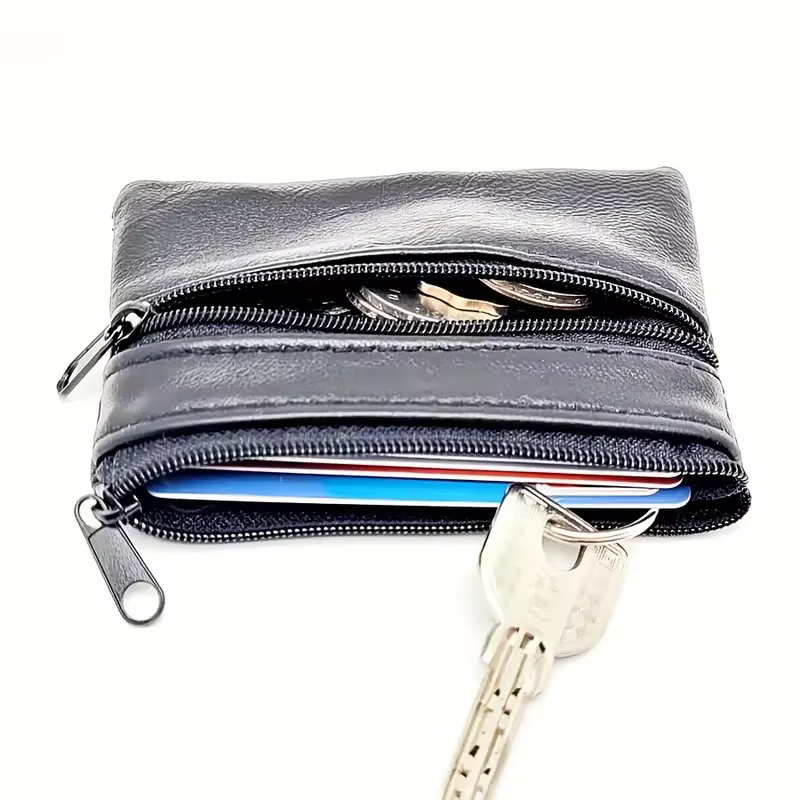 Porte-monnaie hommes petit sac portefeuille changement sacs à main fermeture éclair sacs d'argent fe