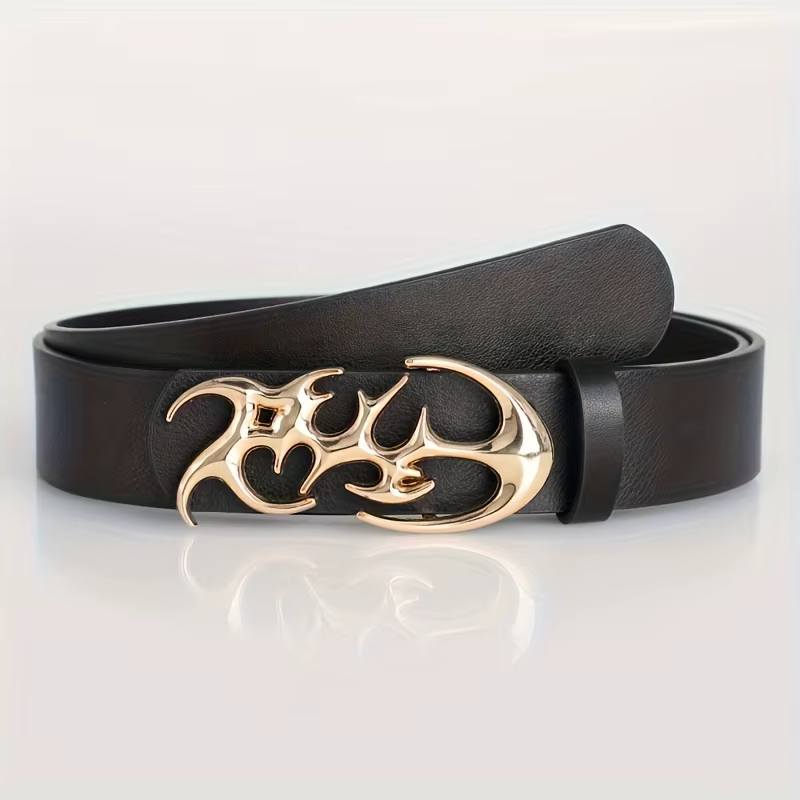 Ceinture Punk à boucle d'aiguille en alliage géométrique pour hommes et femmes, accessoire tendance