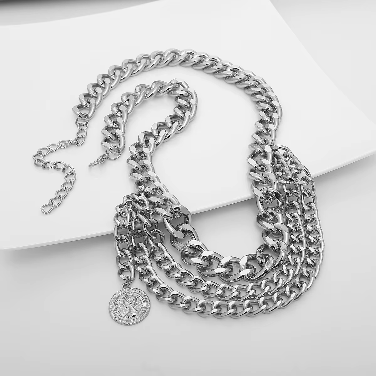 Gland or chaîne ceinture pour femmes robes marque de créateur de luxe Punk frange argent taille cein