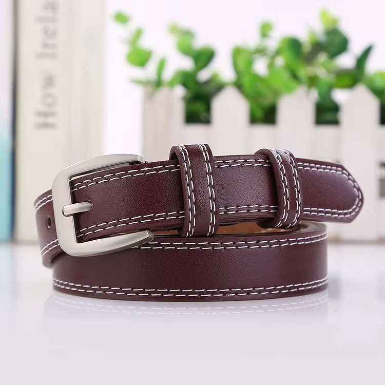 Ceinture pour femme à double brin de style coréen tendance - Ceinture en cuir simple pour tous les j