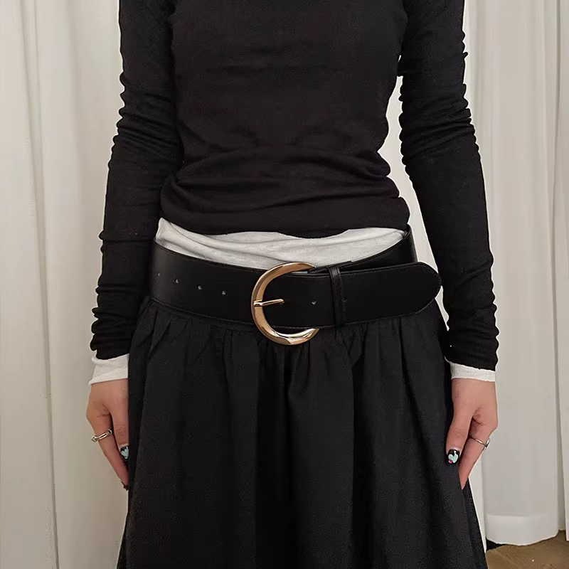 Ceinture large pour femmes, nouvelle ceinture de taille en cuir polyvalente haut de gamme, Style occ