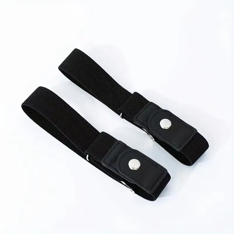 Ensemble de 2 ceintures élastiques sans boucle pour femmes, hommes, unisexe, ceinture extensible pou