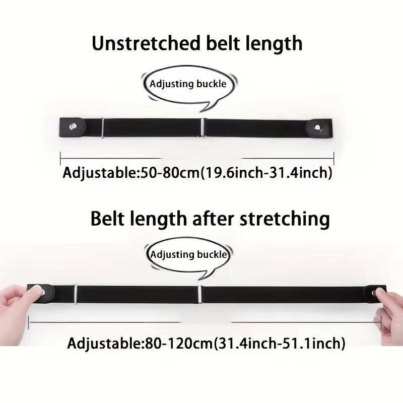 Ceinture élastique extensible réglable, Invisible, sans boucle, pour femmes et hommes, pantalons en