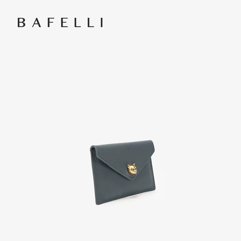 BAFELLI Designer Fentes multi-cartes Portefeuille court en cuir véritable pour femme avec rangement de factures