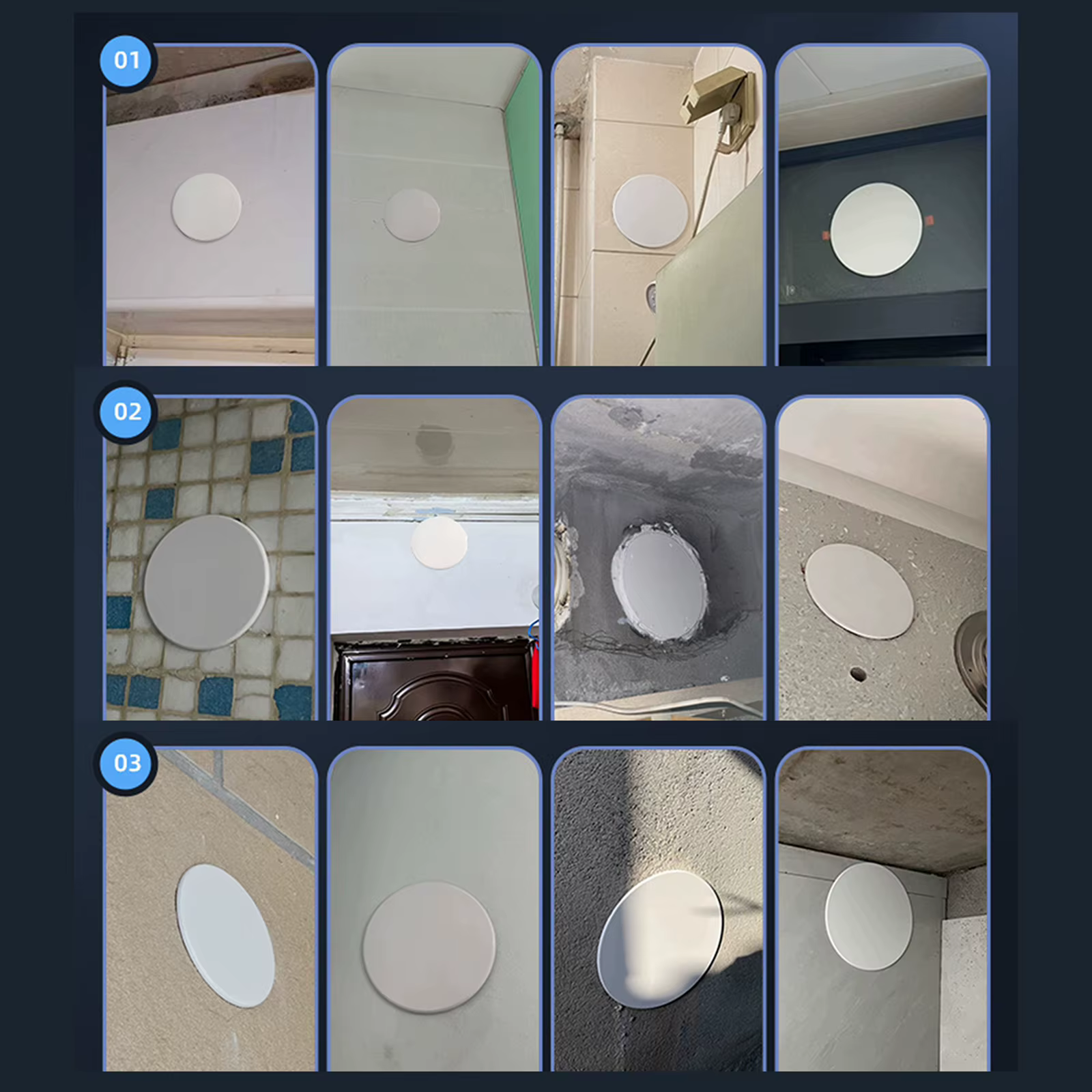 Plaque de couverture de trou de plafond, capuchon décoratif, panneau d'accès pour la maison, le bureau, la chambre à coucher, boîte électrique, couvercle de plaque murale, facile à utiliser