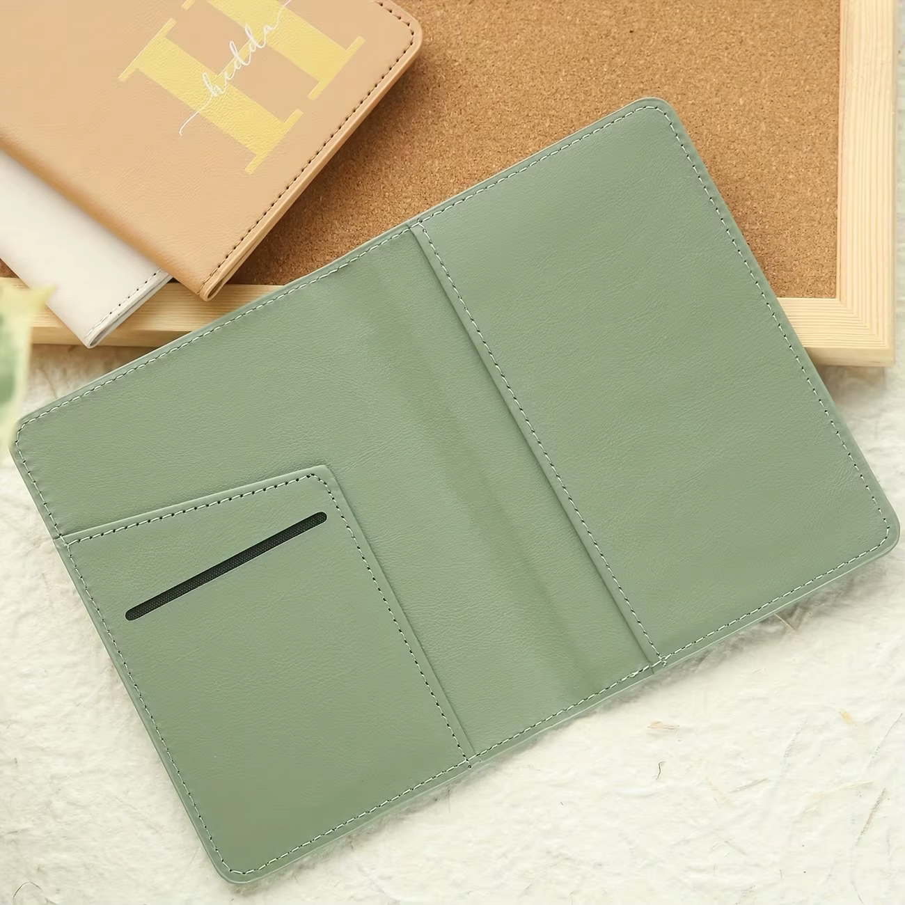 1 couverture de passeport personnalisée avec nom et initiales sur mesure