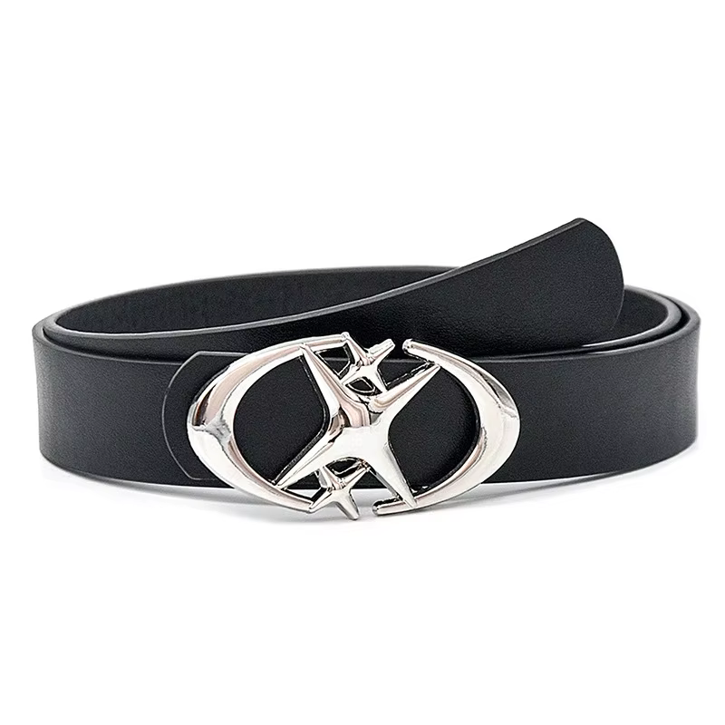 Ceinture Punk Star en Cuir PU pour Homme et Femme