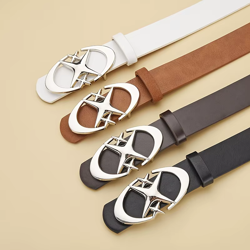 Ceinture Punk Star en Cuir PU pour Homme et Femme