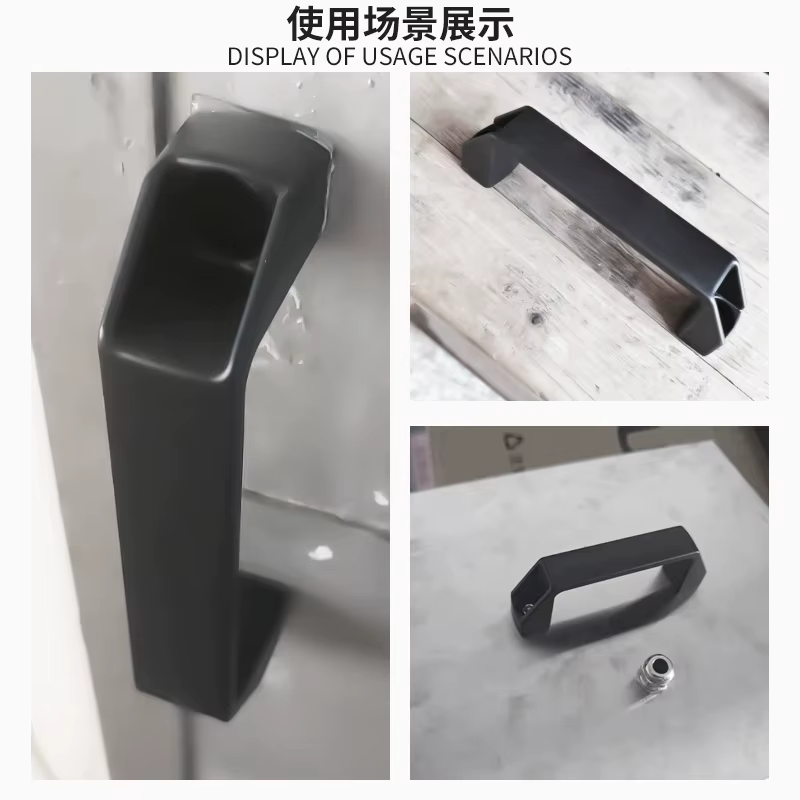 Poignée en alliage d'aluminium, quincaillerie industrielle, poignée de meuble en aluminium, pièces pour profilés en aluminium 90mm 120mm 180mm