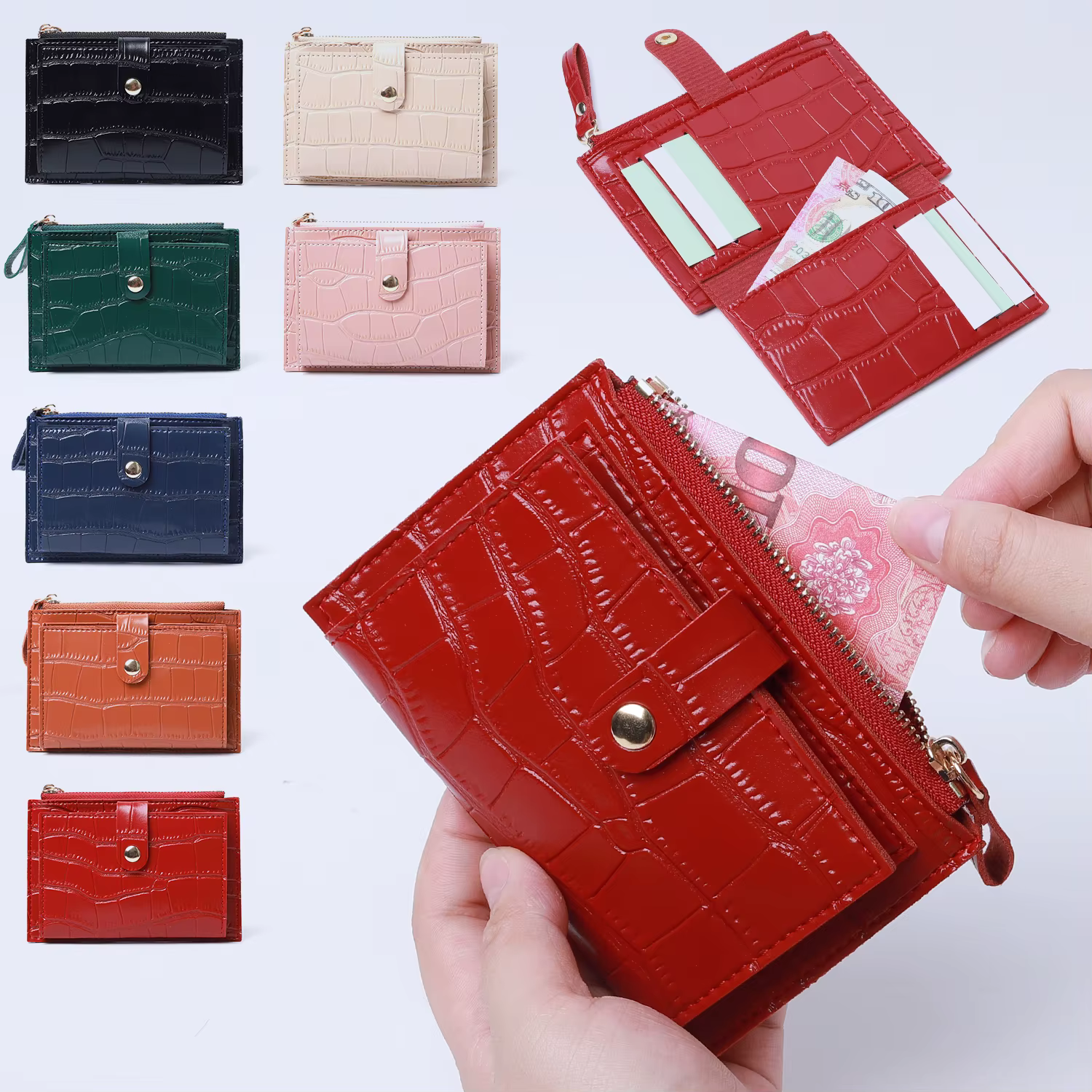Petit portefeuille ultra-fin pour femme