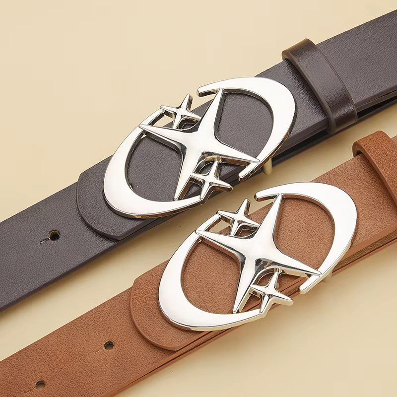 Ceinture Punk Star en Cuir PU pour Homme et Femme