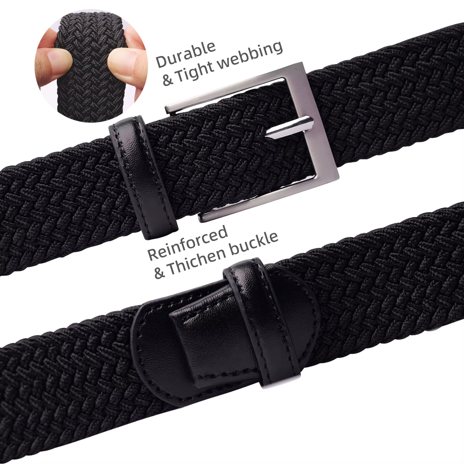 Ceinture élastique tressée