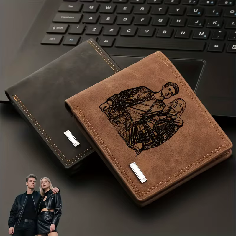 Portefeuille photo personnalisé pour homme