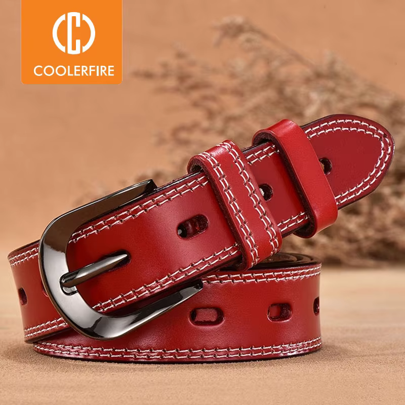 Ceinture en cuir véritable pour femmes
