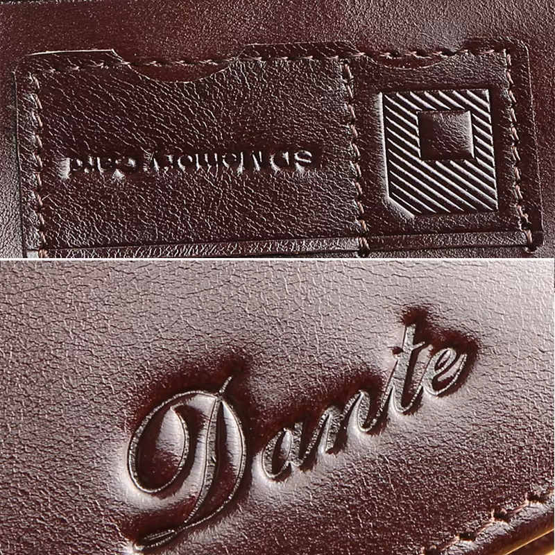 Dante-Portefeuille classique en cuir véritable pour homme