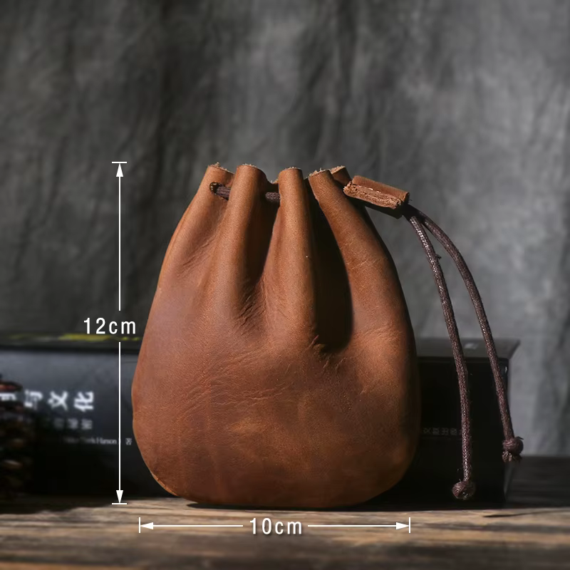 Porte-monnaie vintage en cuir véritable pour hommes et femmes