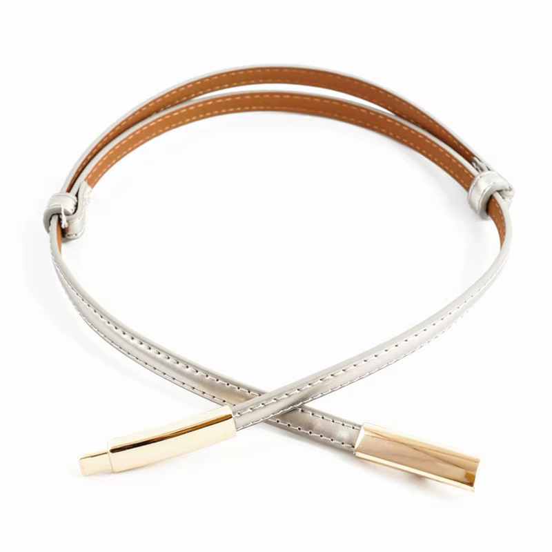 Ceinture élastique réglable en cuir pour femmes