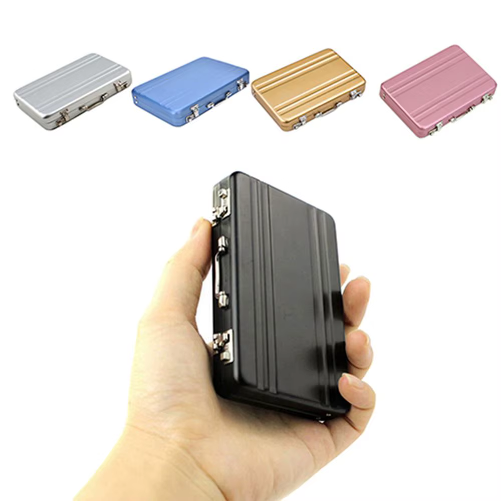Porte-cartes en aluminium pour hommes et femmes