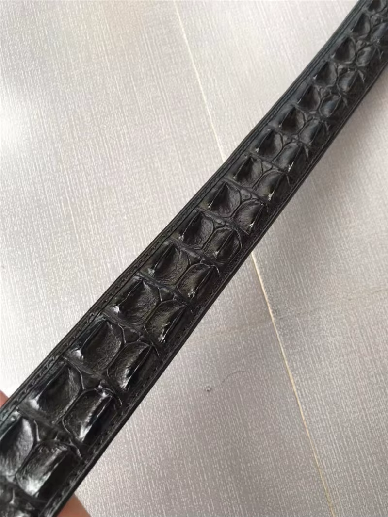 Ceintures marron en peau de crocodile authentique pour hommes