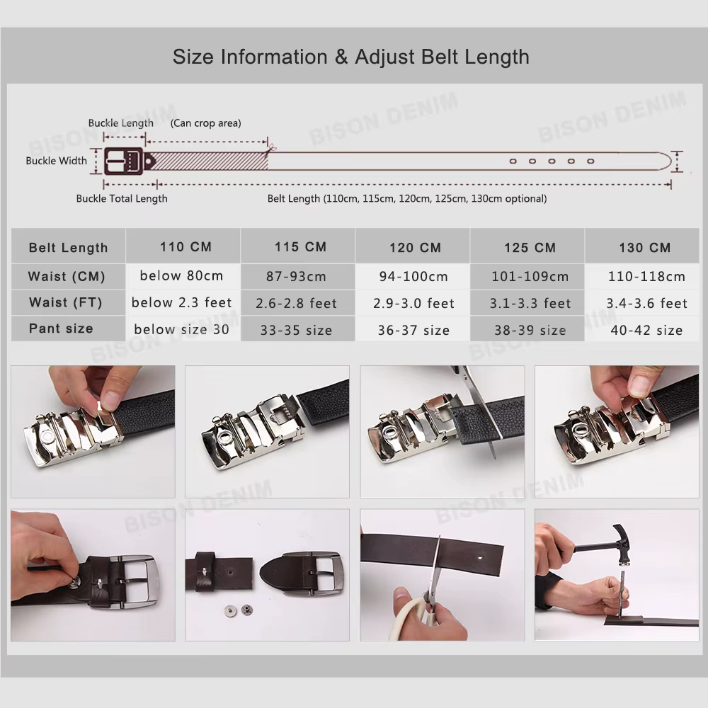 Bagressions DENIM-Ceinture en cuir de vachette véritable pour homme, marque de luxe, sangle pour jean, livraison gratuite