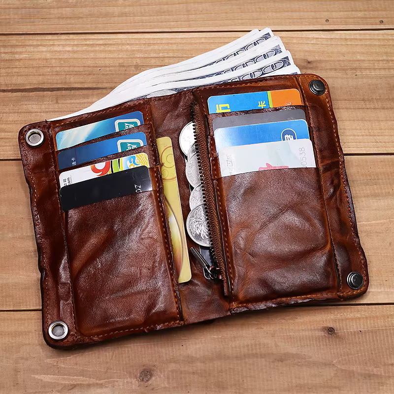 100% portefeuille en cuir véritable pour hommes Vintage froissé court à deux volets homme sac à main porte-carte de crédit avec fermeture éclair monnaie poche sac d'argent