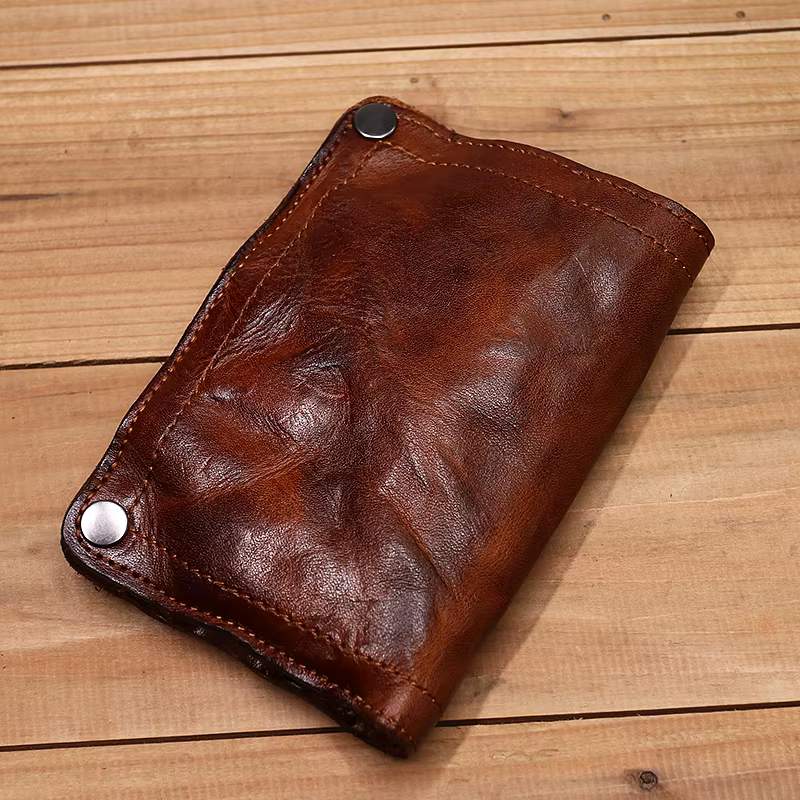100% portefeuille en cuir véritable pour hommes Vintage froissé court à deux volets homme sac à main porte-carte de crédit avec fermeture éclair monnaie poche sac d'argent