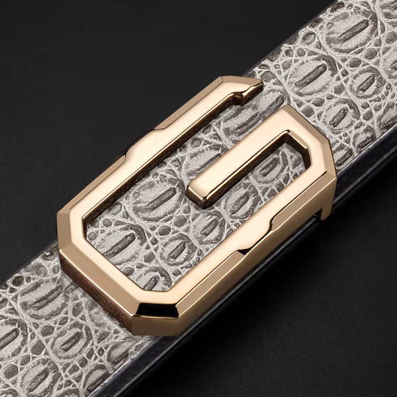 Ceinture g en cuir véritable pour homme