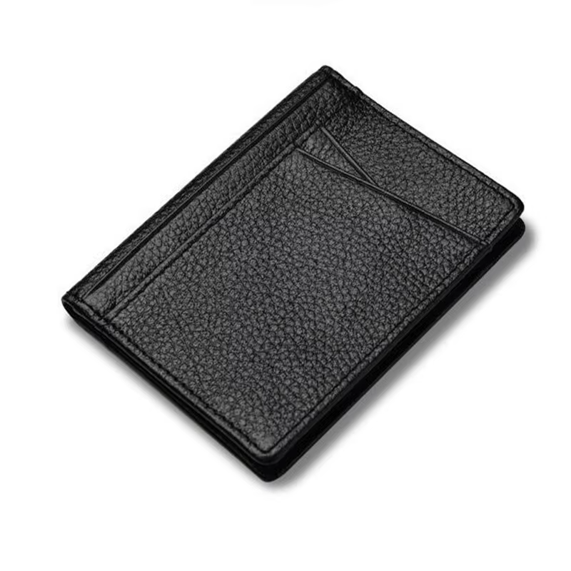 Portefeuille super fin et souple en cuir de mouton véritable