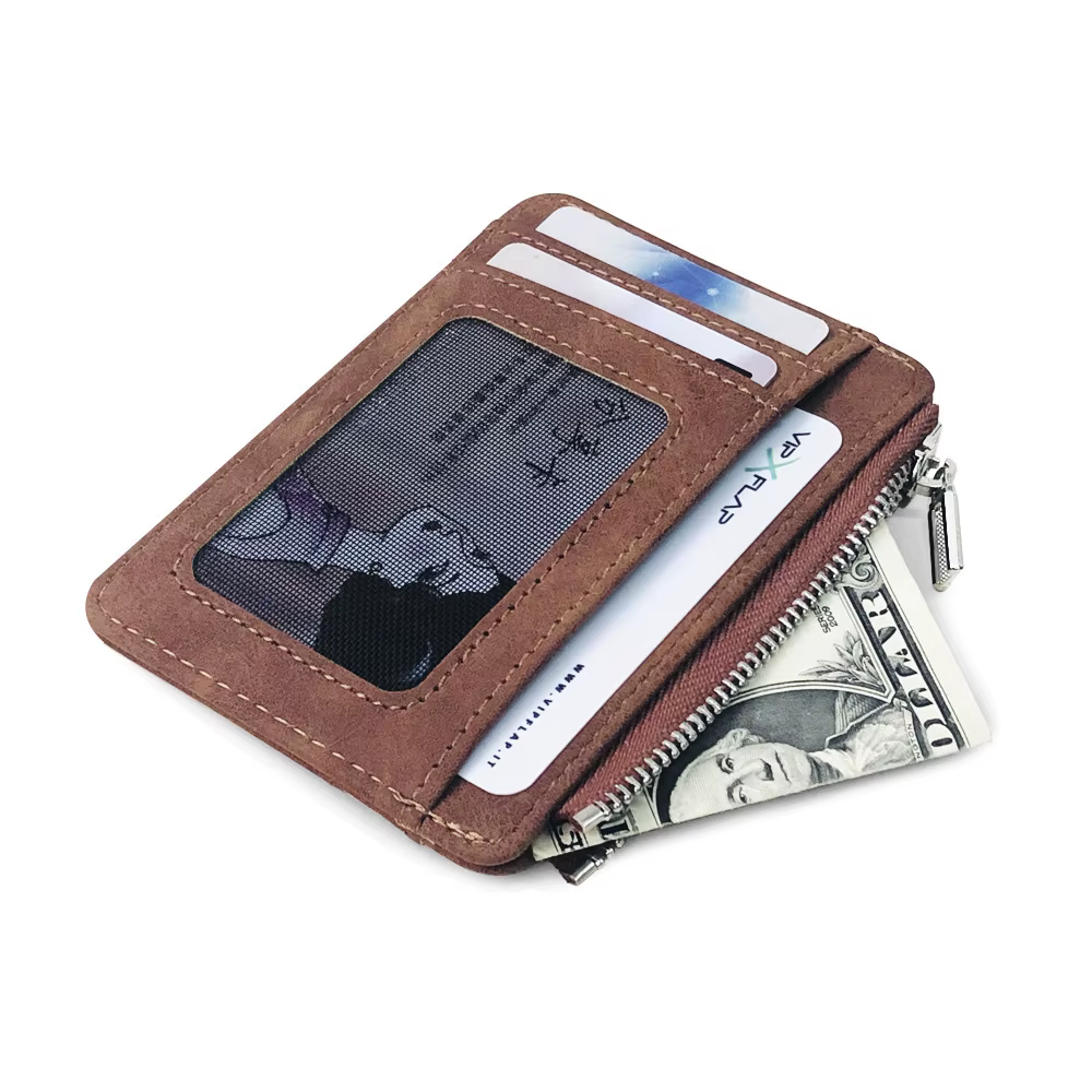 Nouveau Simple Mini hommes portefeuille en cuir avec poche à monnaie petit porte-carte de crédit mince homme sac à main pour cartes bancaires étui pour carte d'identité