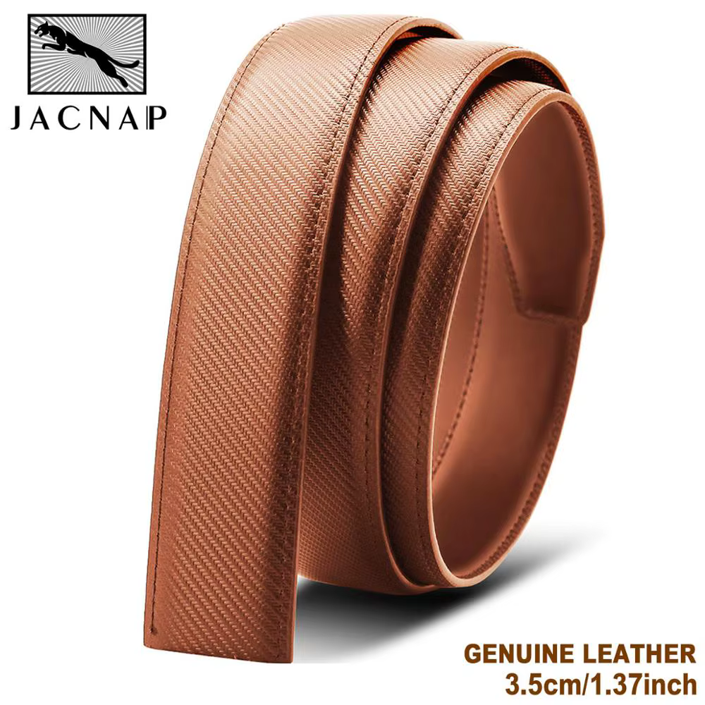 JACNAIP ceinture homme cuir sans tête boucle automatique