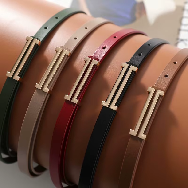 Ceinture de styliste en cuir véritable 100% pour femmes