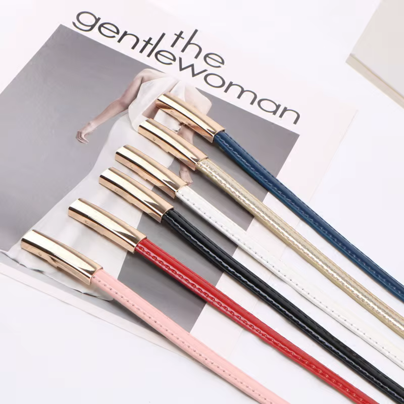 Ceinture élastique réglable en cuir pour femmes