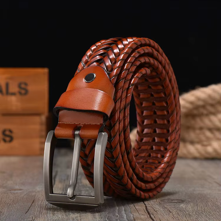 Nouvelle ceinture tressée pour hommes