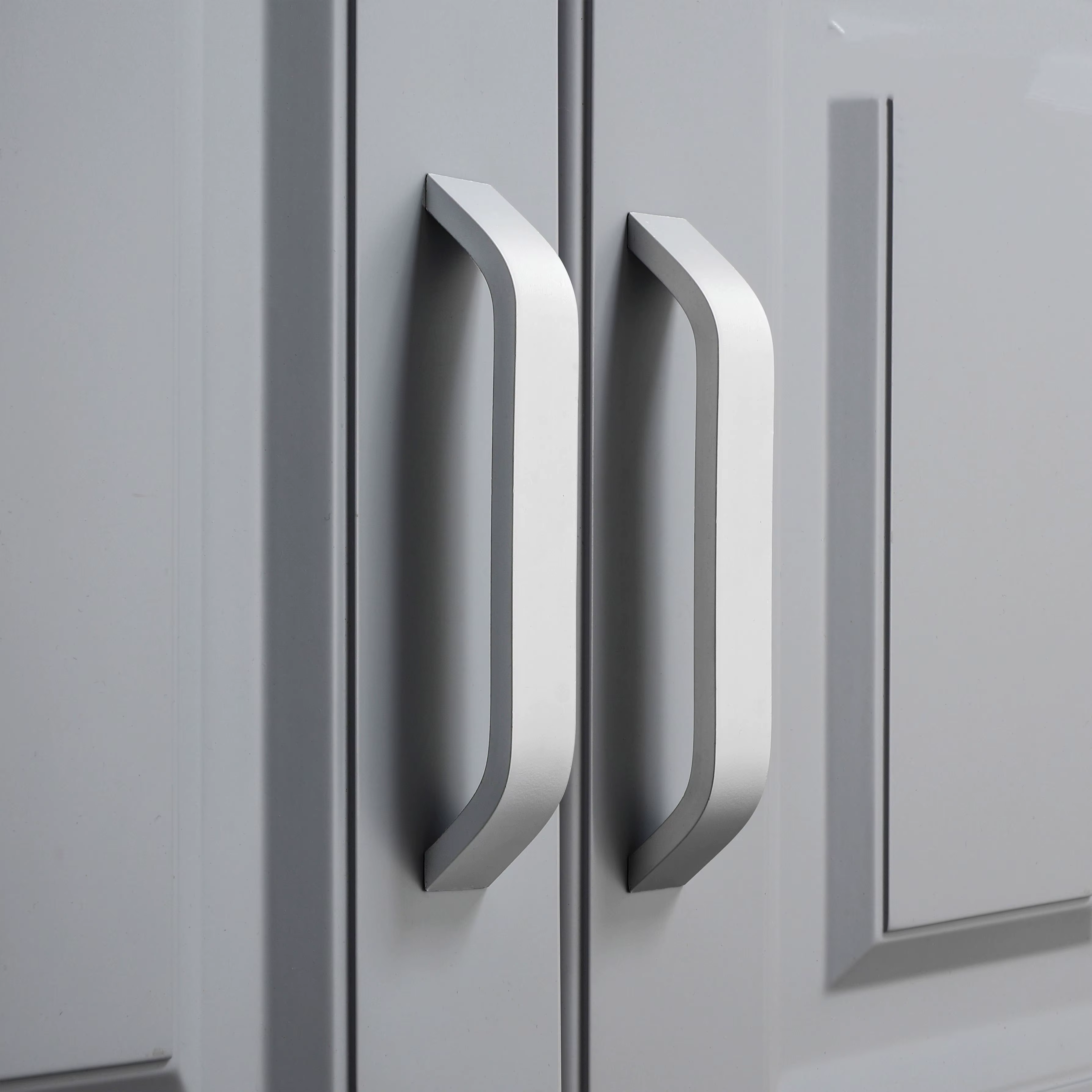 Poignée de meuble en alliage d'aluminium massif, poignée de porte, tiroir d'armoire, noir, argent, cuisine