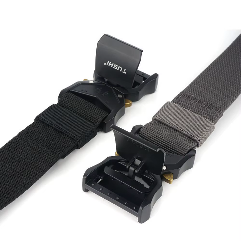 HSSEE nouvelle ceinture élastique officielle en métal dur véritable boucle à dégagement rapide ceinture tactique pour hommes accessoires pour hommes livraison directe