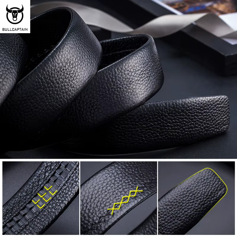 BULLCAPTAIN – ceinture en cuir à boucle automatique pour hommes