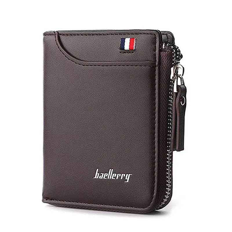 Portefeuille pour hommes court décontracté carteras portefeuilles courts en cuir PU mâle billetera hombre luxe petite fermeture éclair pièces de monnaie sac cartera hombr