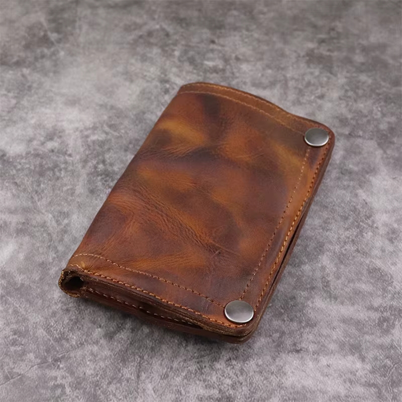 Portefeuille en cuir déformable pour homme
