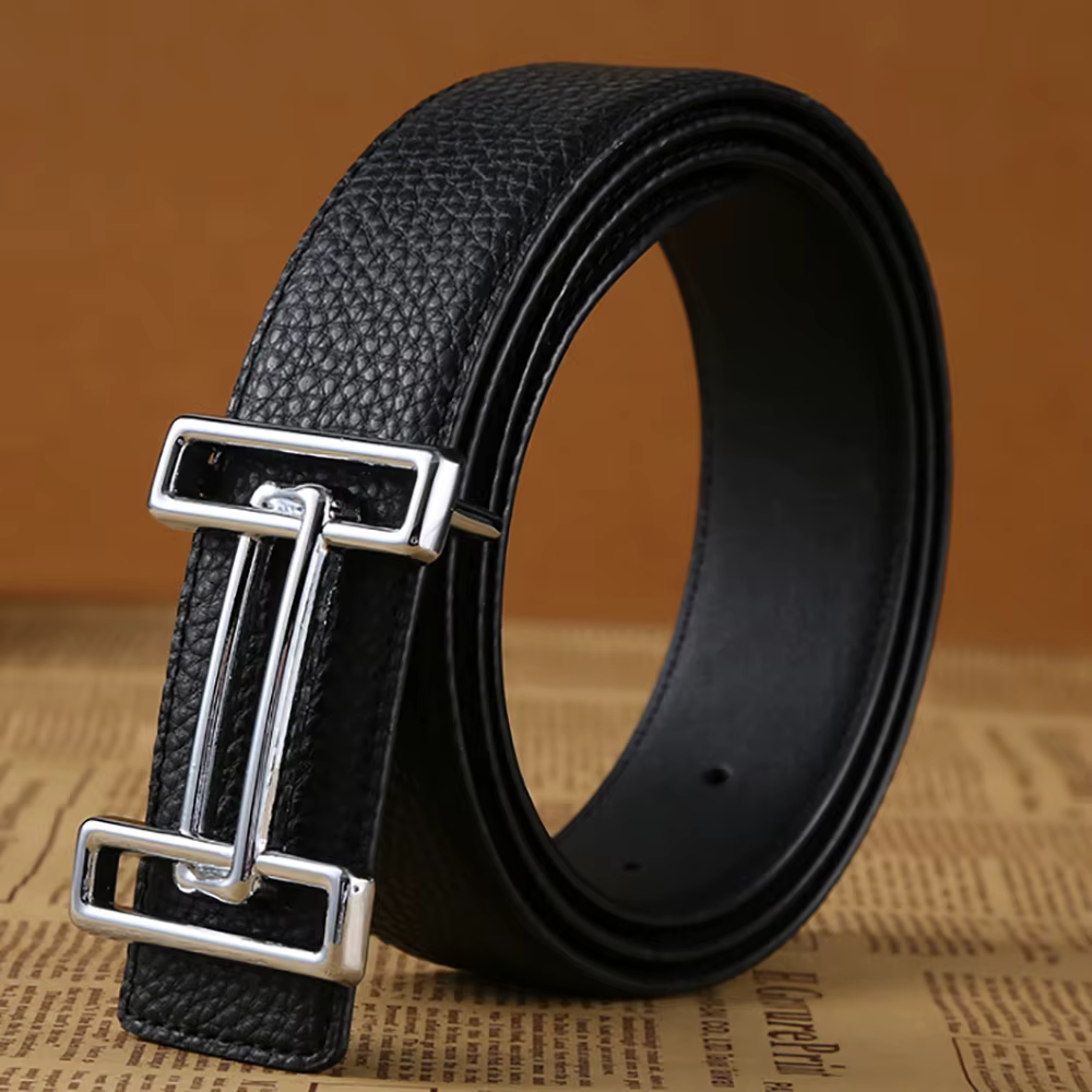 E-Chain-Ceinture en H en Cuir group pour Homme et Femme, Accessoire de Haute Qualité, de Styliste, Vintage, Double G