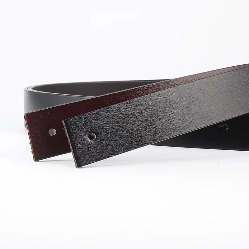 Ceinture en cuir de vache véritable pour homme sans boucle, accessoires de ceinture DIY, ceintures de haute qualité